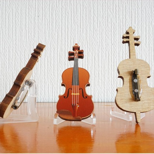 ★2体★ ブロンズ像 ペア コントラバス ヴァイオリン 高さ51cm Gems II （Violin shape / F.Back） | 【クロサワ楽器店