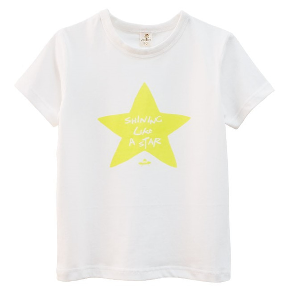 親子でお揃い【宇宙】しろ・Tシャツ - キッズB  (size 80-120) 1枚目の画像