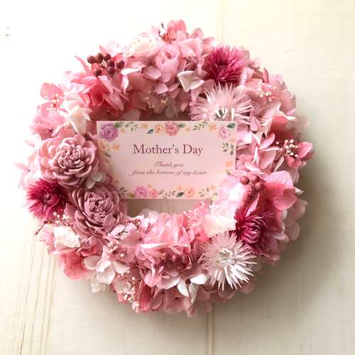 商品名【奏衣】華やか♥ピンクスカビオサの花束風スワッグリース