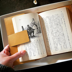 革のブックカバー　1915Message（銀杏の落葉色） 2枚目の画像
