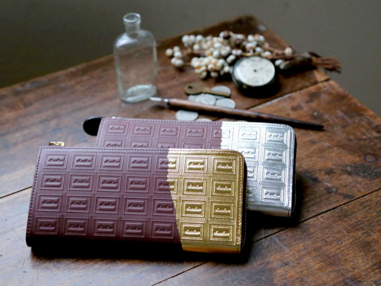 長財布 trooms 金箔 ビターチョコレート