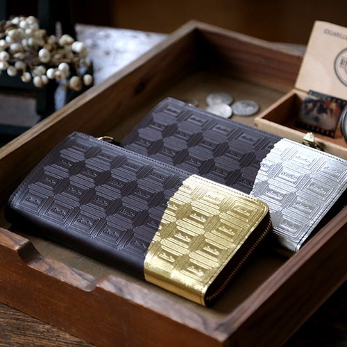 Sさまお取り置き品】革のビターチョコ長財布（金の包み紙） 長財布  