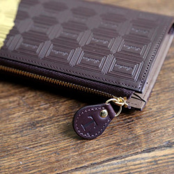 【Sさまお取り置き品】革のビターチョコ長財布（金の包み紙） 2枚目の画像