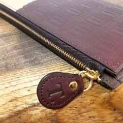 【K様お取り置き品】革のチョコレート長財布・スイートチョコ（金の包み紙） 4枚目の画像