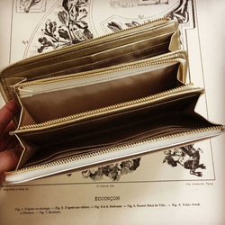 革の白チョコ長財布（金の包み紙） 3枚目の画像