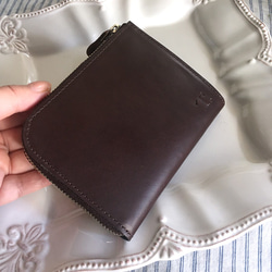 革のビターチョコ・ファスナーミニ財布（銀の包み紙 7枚目の画像