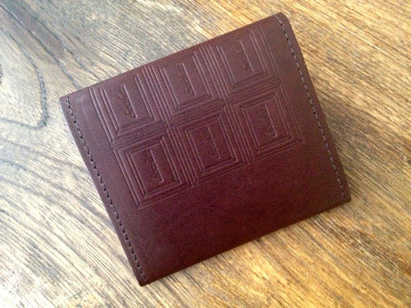 ビターチョコ　革のチョコレート・コインケース（金の包み紙） 3枚目の画像
