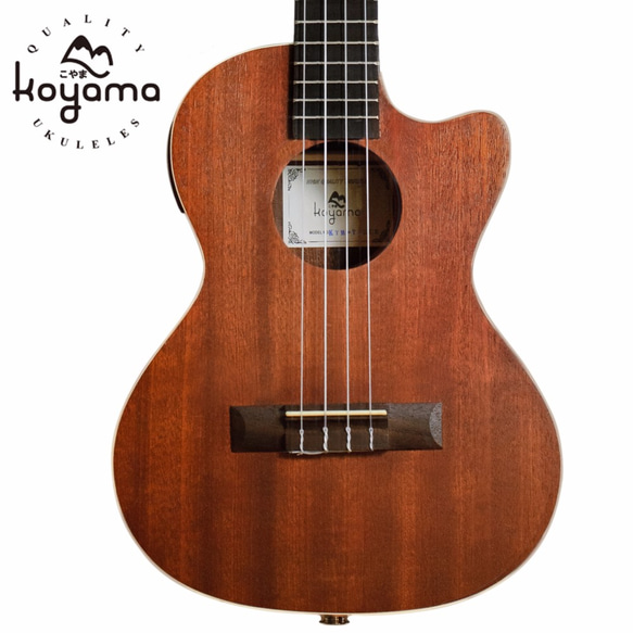 【Koyama】KYM-T12CE 26吋烏克麗麗 含拾音器 桃花心木 Tenor Ukulele W/ pickup 第2張的照片