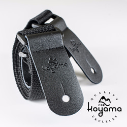 【Koyama】烏克麗麗背帶 肩帶 黑色 Ukulele Strap / black 第1張的照片