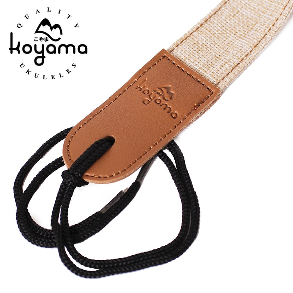 【Koyama】YM45 烏克麗麗背帶 綿麻肩帶 米白色 Ukulele Strap / beige 第3張的照片