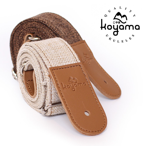 【Koyama】YM45 烏克麗麗背帶 綿麻肩帶 米白色 Ukulele Strap / beige 第4張的照片