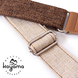 【Koyama】YM45 烏克麗麗背帶 綿麻肩帶 米白色 Ukulele Strap / beige 第6張的照片