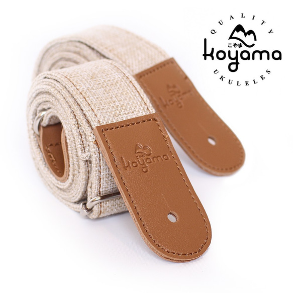 【Koyama】YM45 烏克麗麗背帶 綿麻肩帶 咖啡色 Ukulele Strap / brown 第2張的照片