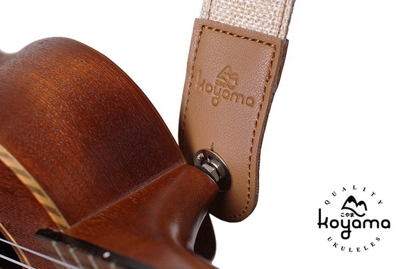 【Koyama】YM45 烏克麗麗背帶 綿麻肩帶 咖啡色 Ukulele Strap / brown 第7張的照片