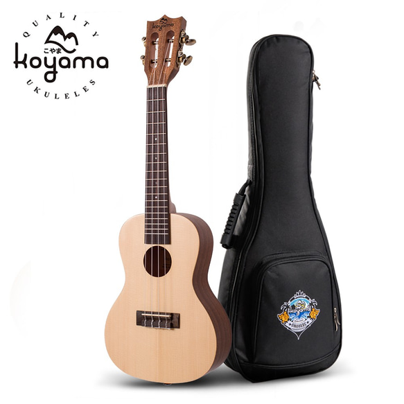 【Koyama】KYM-250SPR-C 23吋烏克麗麗雲杉單 Solid Spruce Concert Ukulele 第1張的照片