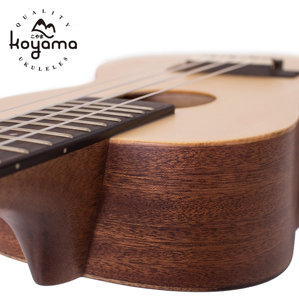 【Koyama】KYM-250SPR-C 23吋烏克麗麗雲杉單 Solid Spruce Concert Ukulele 第3張的照片