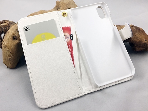 スマートフォンケース【月曼荼羅】二つ折り手帳型　スマホカバー　ソフトカバー 6枚目の画像