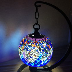 トルコモザイクランプ すずらんS （オリジナルデザインガラスランプ