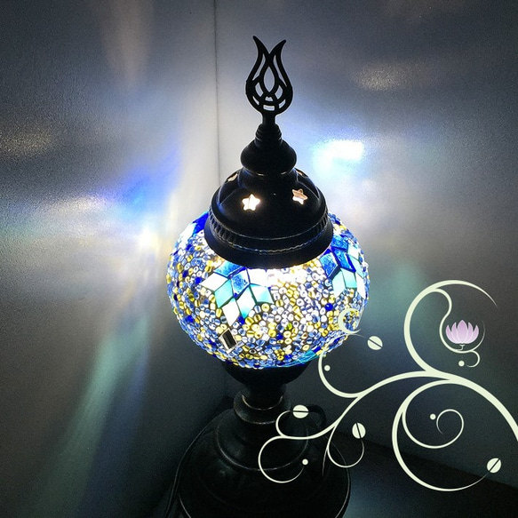 トルコモザイクランプ スタンドS 0005（オリジナルデザインガラス