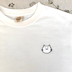 smileにゃんこ★オーガニックコットンTシャツ(ナチュラルホワイト) 4枚目の画像