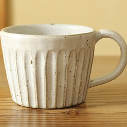 白マット マグカップ －鎬 shinogi－ 2枚目の画像