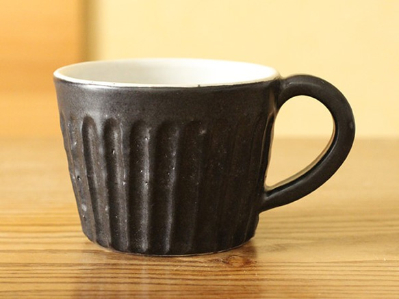 黒マット マグカップ －鎬 shinogi－ 2枚目の画像