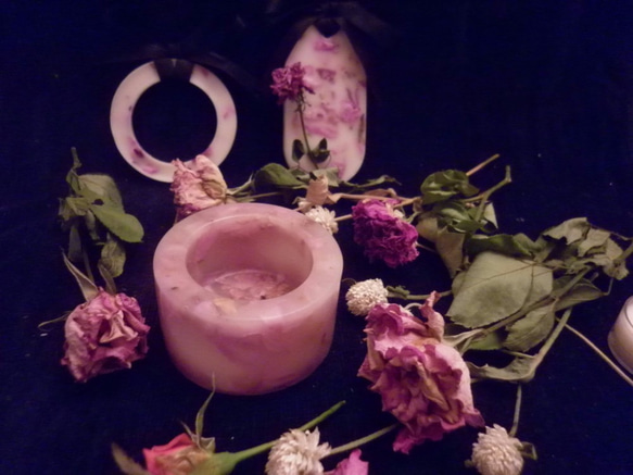 香りのバラの心の巣レンガキャンドル/キャンドルを通して[ミス・ジョー・クラフト花の香りのキャンドル] 2枚目の画像