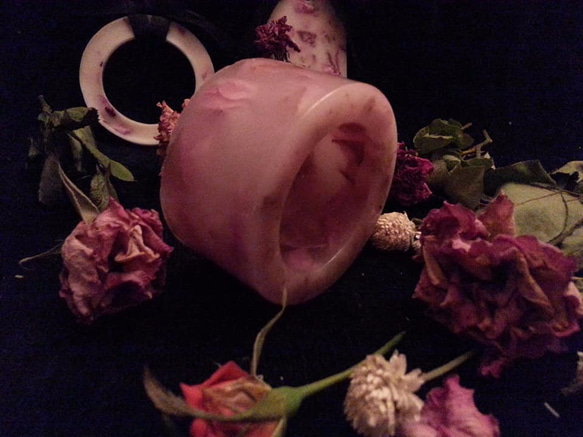 香りのバラの心の巣レンガキャンドル/キャンドルを通して[ミス・ジョー・クラフト花の香りのキャンドル] 3枚目の画像