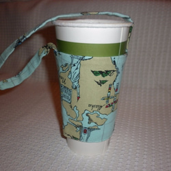 【羊咩咩的百寶箱】環保手作飲料袋 夏天手搖杯 冬天暖暖熱咖啡 單件$150 第2張的照片
