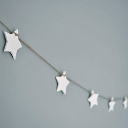 Counting Star白色星星，兒童臥室裝飾，Baby Shower嬰兒花灑花環 第2張的照片