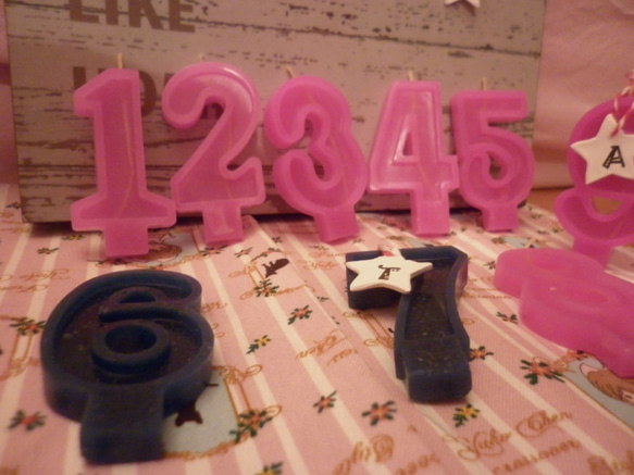 [ミス・ジョークラフト香りのキャンドル]弓：3×2（cm）のロリポップシリーズの誕生日パーティーマカロンカラーハッピーバースデー 4枚目の画像