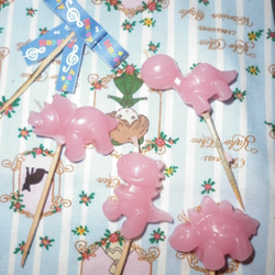 [ミス・ジョークラフト香りのキャンドル]ベビーピンクの赤ちゃん恐竜の誕生日パーティーマカロンカラーハッピーバースデー 8枚目の画像