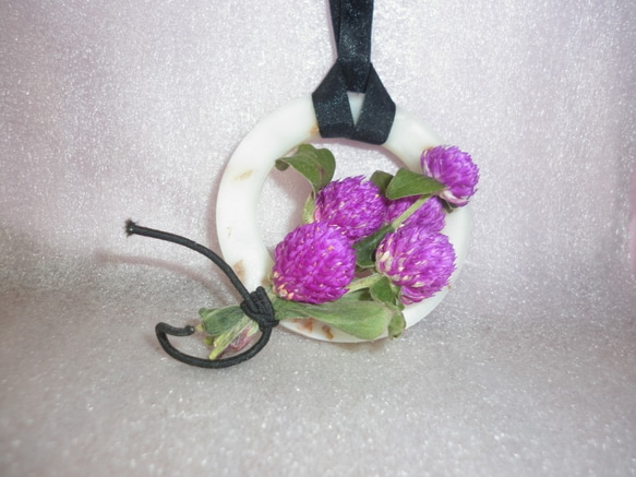 結婚式の小さなブーケアマランスブーケ永遠の愛の花海ワックスの花輪 4枚目の画像