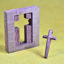 Carved Life系列 / Cross十字架項鍊-紫心木 第3張的照片