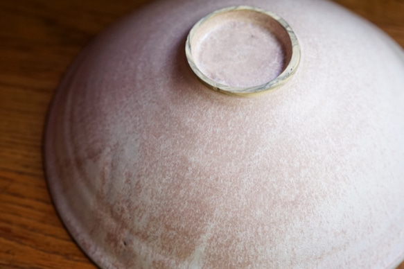 【Creema限定1600円OFF】一点物限定商品 ピンク 碗皿 21cm 3枚目の画像