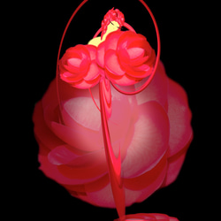 イラスト花の妖精contワールド赤い華 1枚目の画像