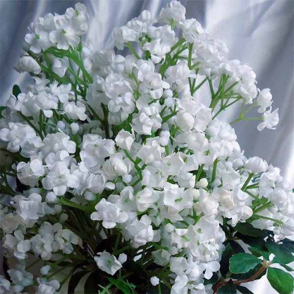 カスミソウのナチュラルウェディングブーケ　前撮り・リゾート婚・トスブーケにも！ブーケスタンド付き