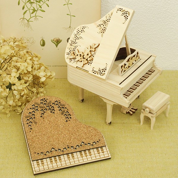 ひのきのアートピアノセット　～ミモザ～