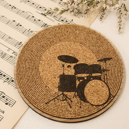 【イベント限定】サントリー THE PEEL 特製トランプレコードコースター Merino Wool Monstera Coaster 4 Pack in Loden Green | Graf Lantz