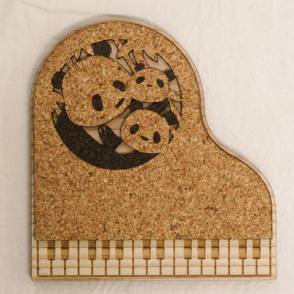 ひのきのアートピアノセット　～パンダ～ 5枚目の画像