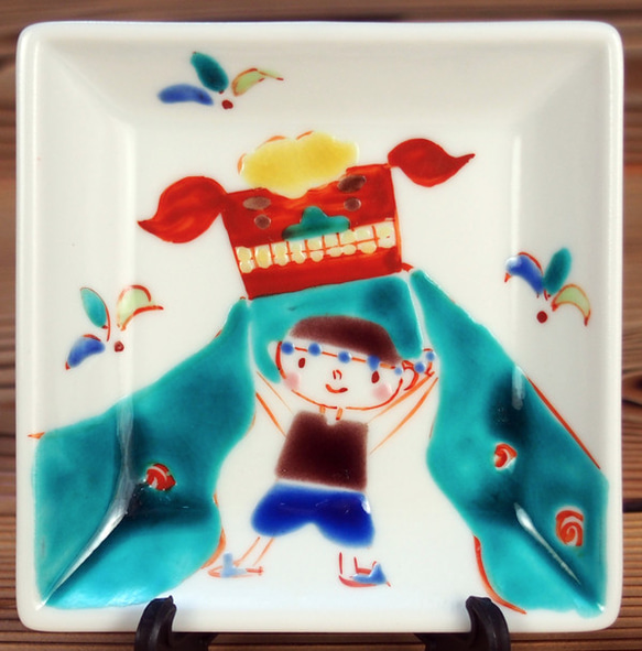 ミニミニ飾皿　獅子舞 2枚目の画像