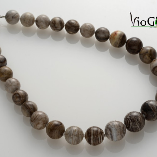 シルバーリーフジャスパーのネックレス ネックレス・ペンダント