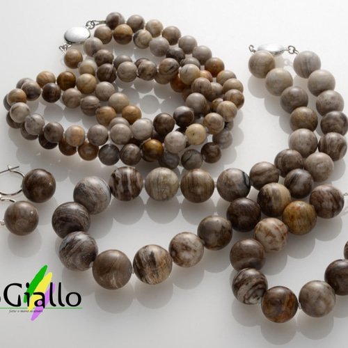 シルバーリーフジャスパーのネックレス ネックレス・ペンダント