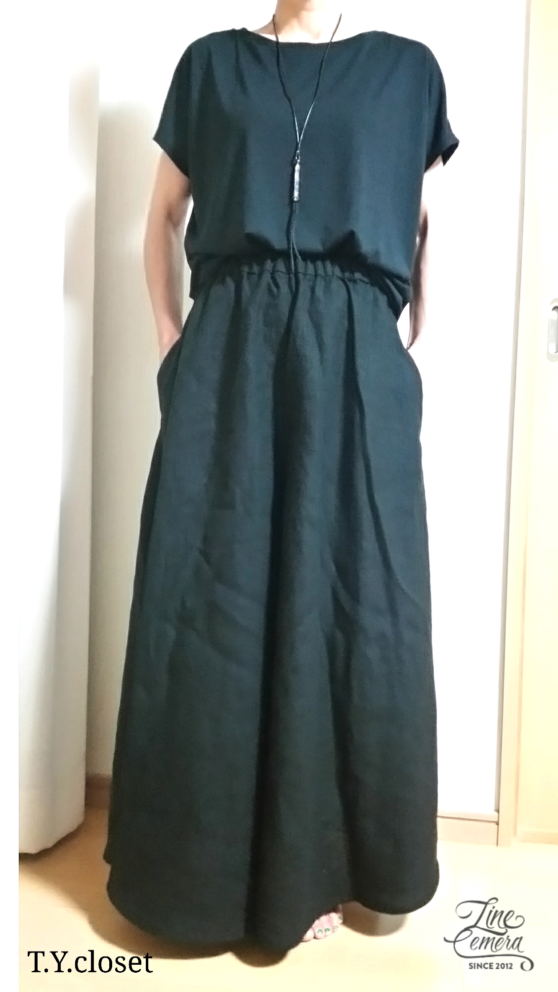 〈受注製作〉小柄な大人のたっぷりフレアーパンツ　ベルギーリネン