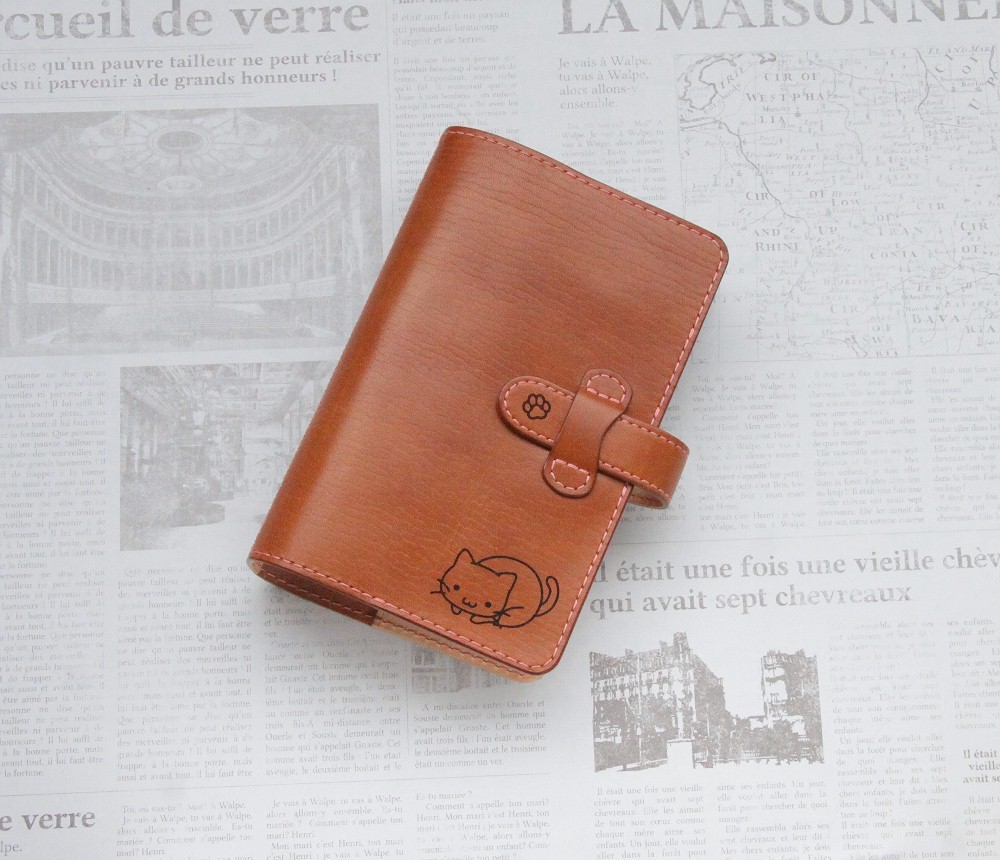 システム手帳　　～　ねこのかくれんぼ　～　　バイブルサイズ