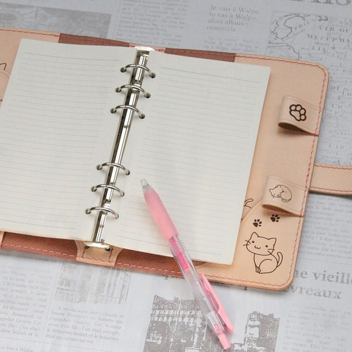 システム手帳 ～ ねこのかくれんぼ ～ バイブルサイズ 手帳 さくらふと