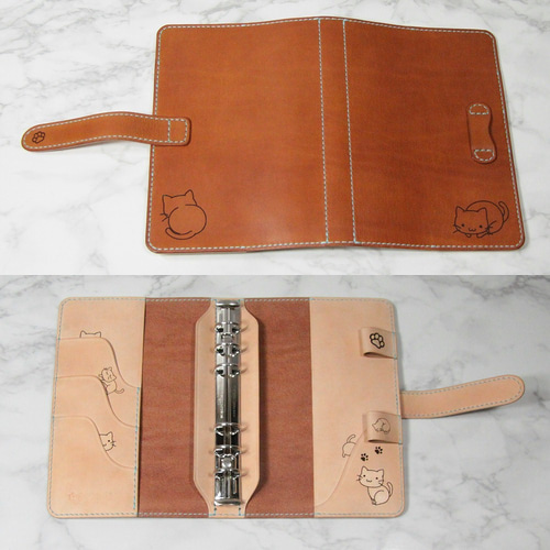 システム手帳 ～ ねこのかくれんぼ ～ バイブルサイズ 手帳 さくらふと