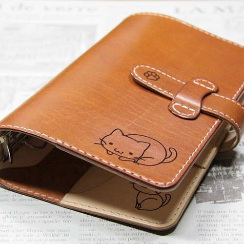 システム手帳 ～ ねこのかくれんぼ ～ バイブルサイズ システム手帳