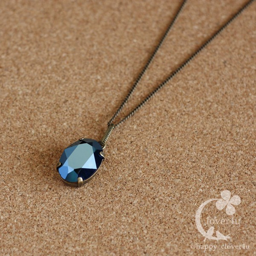 ★SWAROVSKI★Hollow ペンダント ネックレス 2つのリング ブルー ☆SWAROVSKI☆Hollow ペンダント ネックレス 2つのリング ブルー