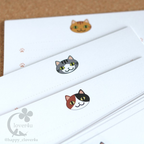ねこめも・猫柄メモ用紙・5柄各10枚/Z13 ノート Clover4u 通販 5286127